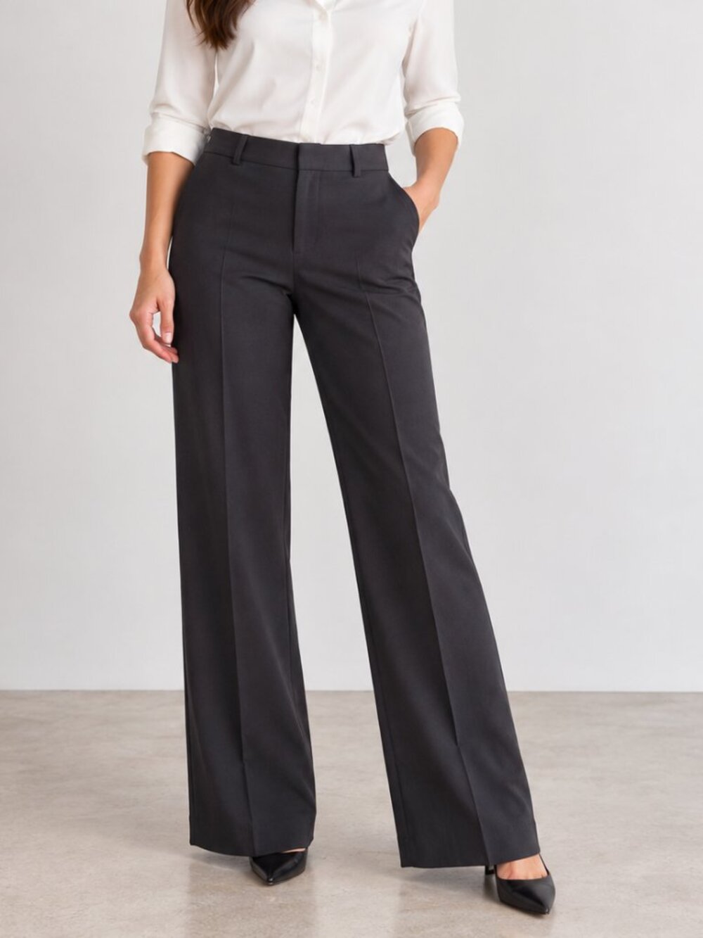 Jessica Womens Modern Fit Black Bootcut Dress Pants Trousers Size 12 Workwear
